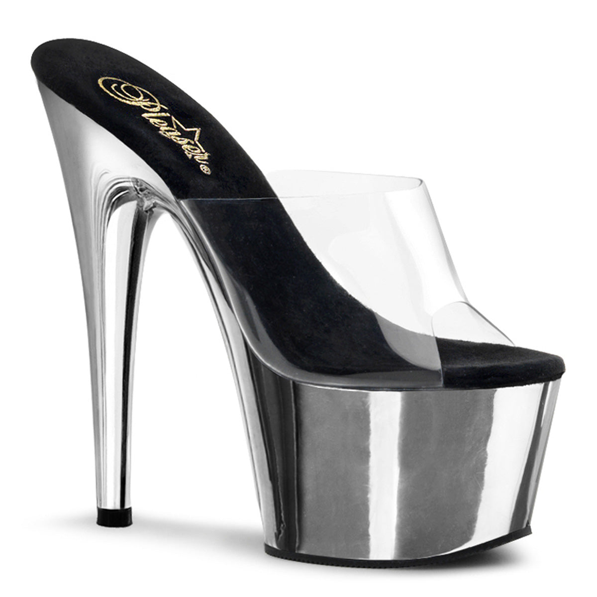 Pleasers Adore-701 - Clr/Slv Chrome