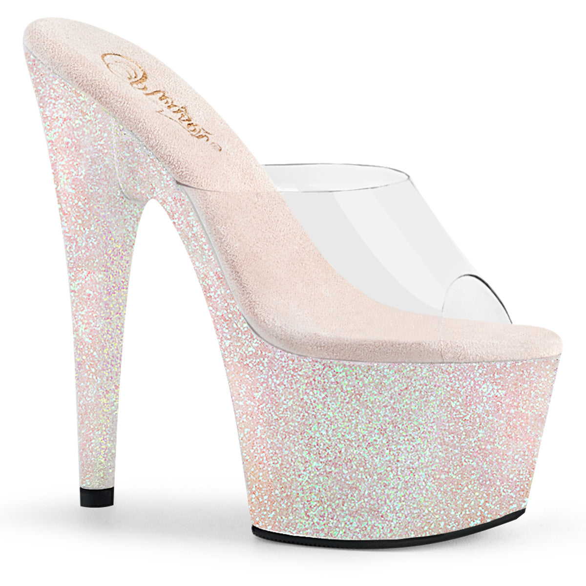 Pleasers Adore-701Hmg - Clr/Opal Multi Mini Glitter