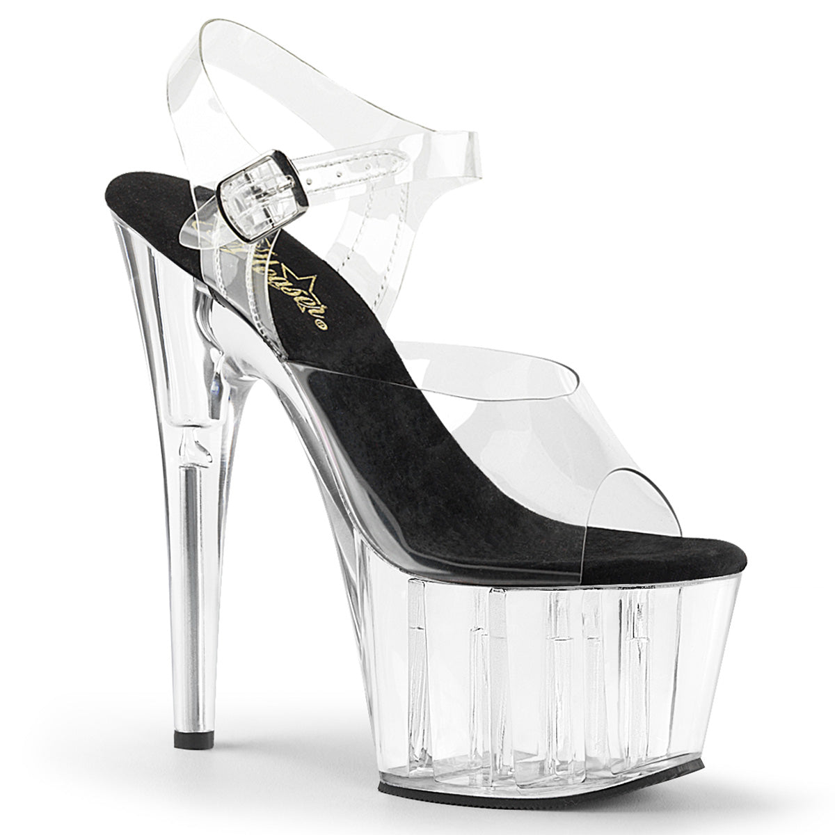 Pleasers Adore-708 - Clr-Blk/Clr