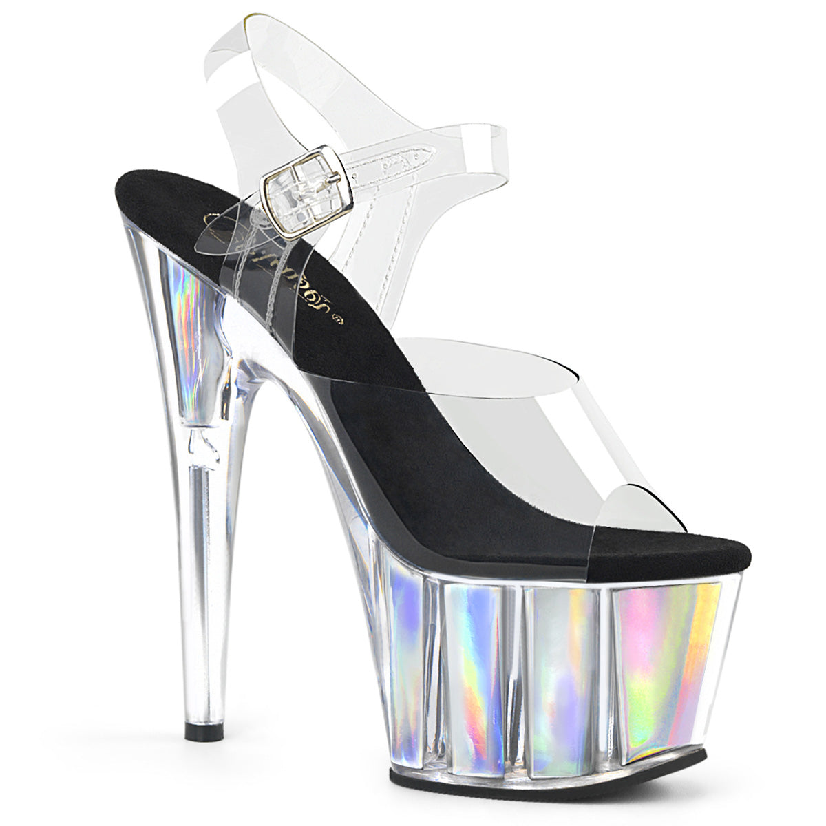 Pleasers Adore-708Hgi - Clr/Slv Hologram Inserts