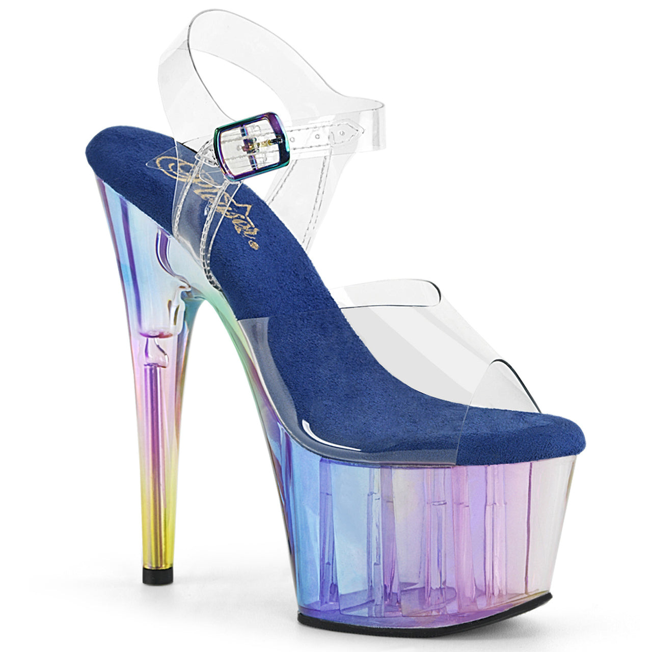 Pleasers Adore-708Ht - Clr/Blue Multi Tinted