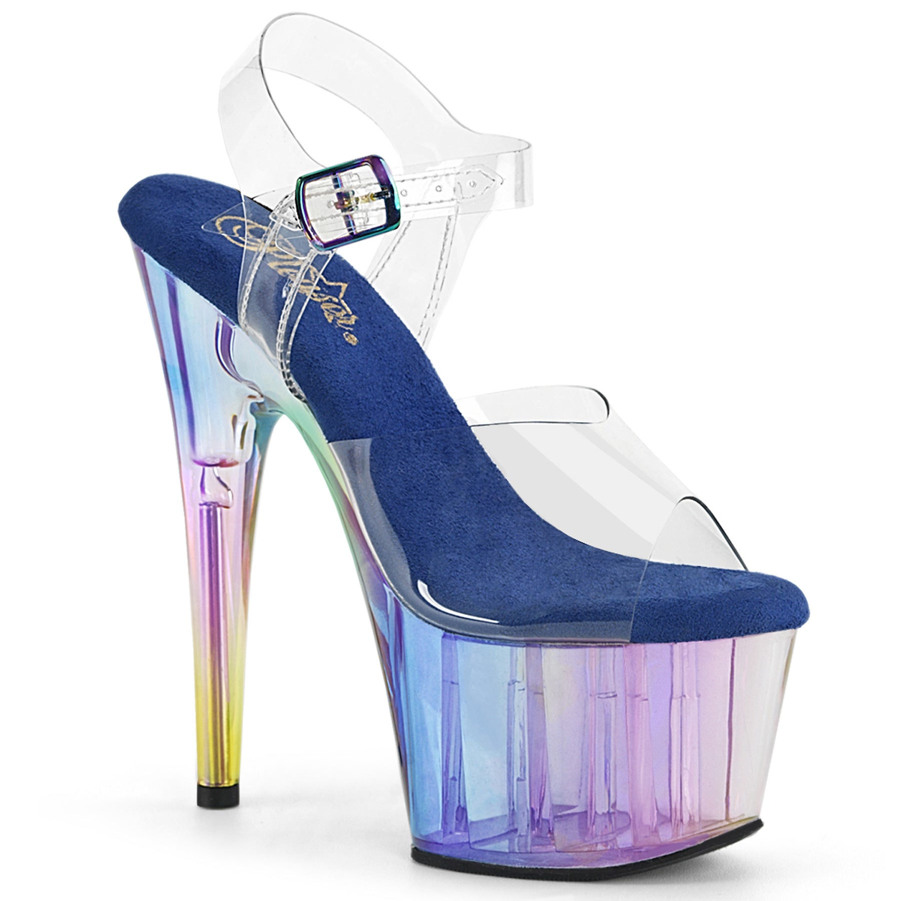 Pleasers Adore-708Ht - Clr/Blue Multi Tinted