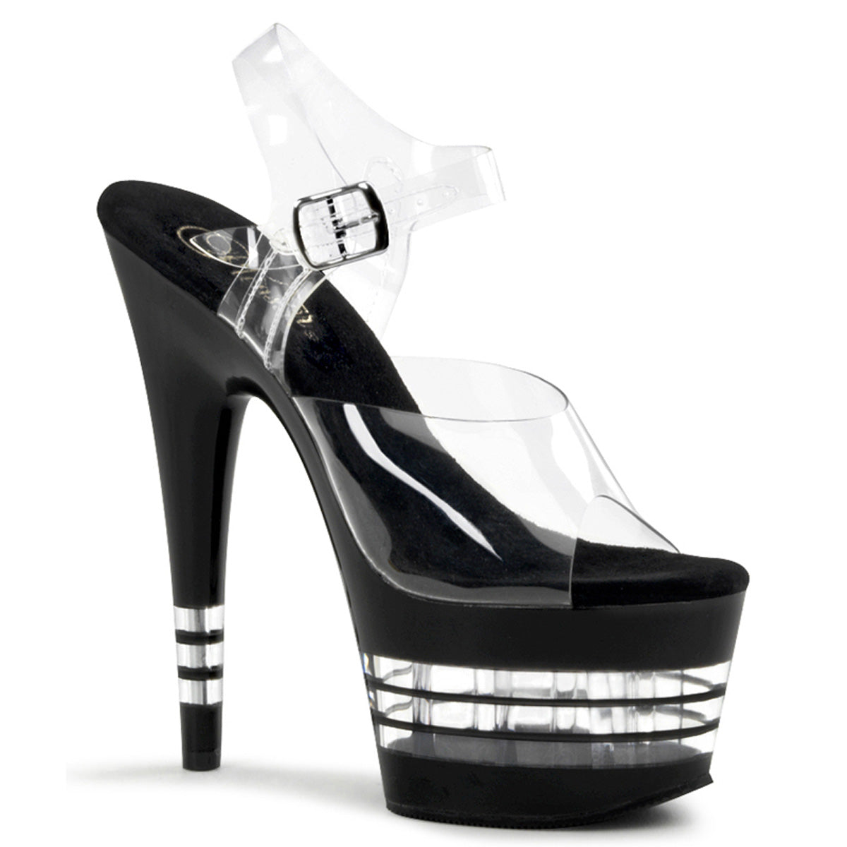 Pleasers Adore-708Ln - Clr/Blk
