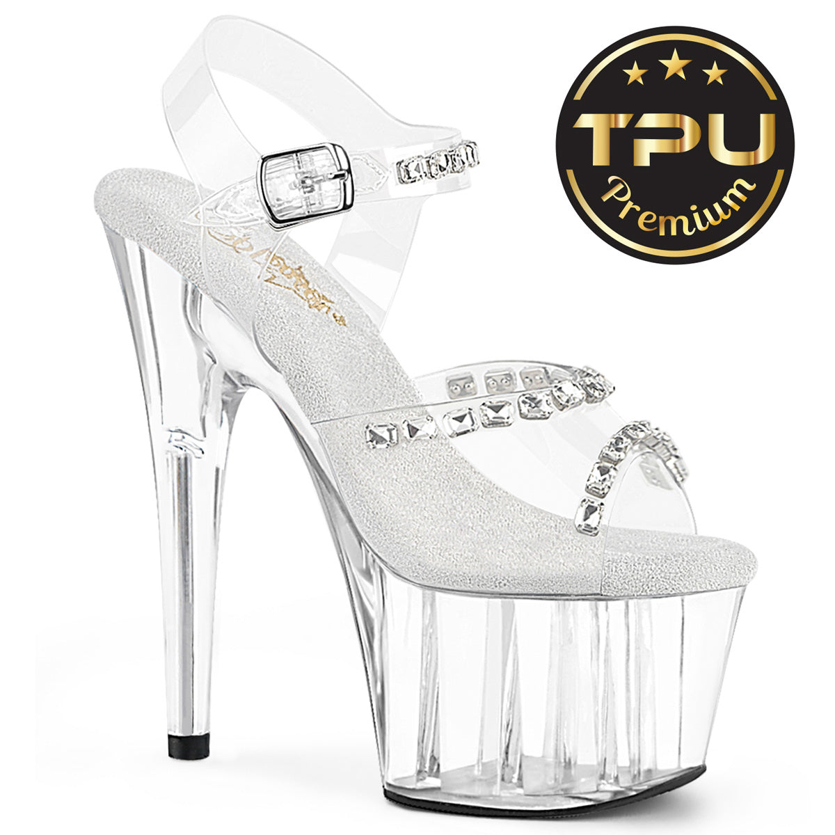 Pleasers Adore-708Prem-Stn - Clr TPU/Clr