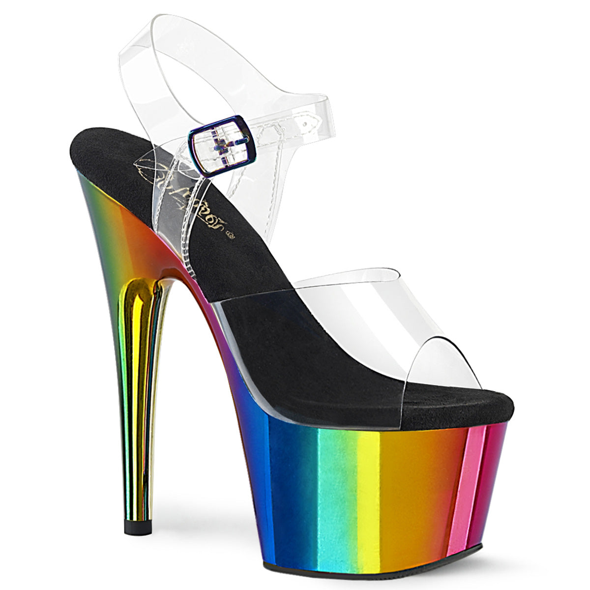 Pleasers Adore-708Rc - Clr/Rainbow Chrome