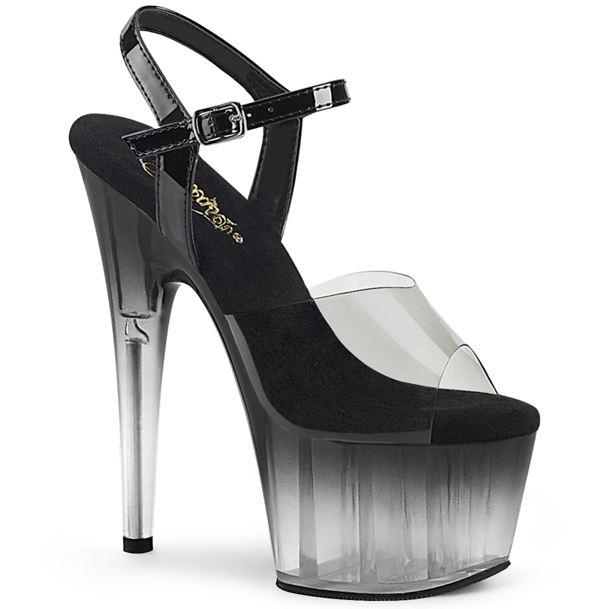 Pleasers Adore-708T-2 - Smoke-Blk/Blk-Clr Ombre