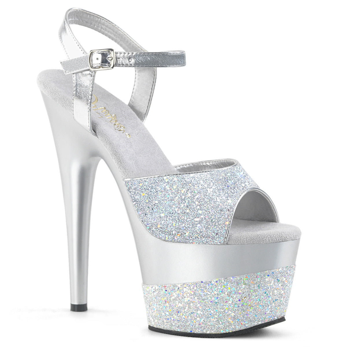 Pleasers Adore-709-2G - Slv Multi Glitter/Slv Multi Glitter