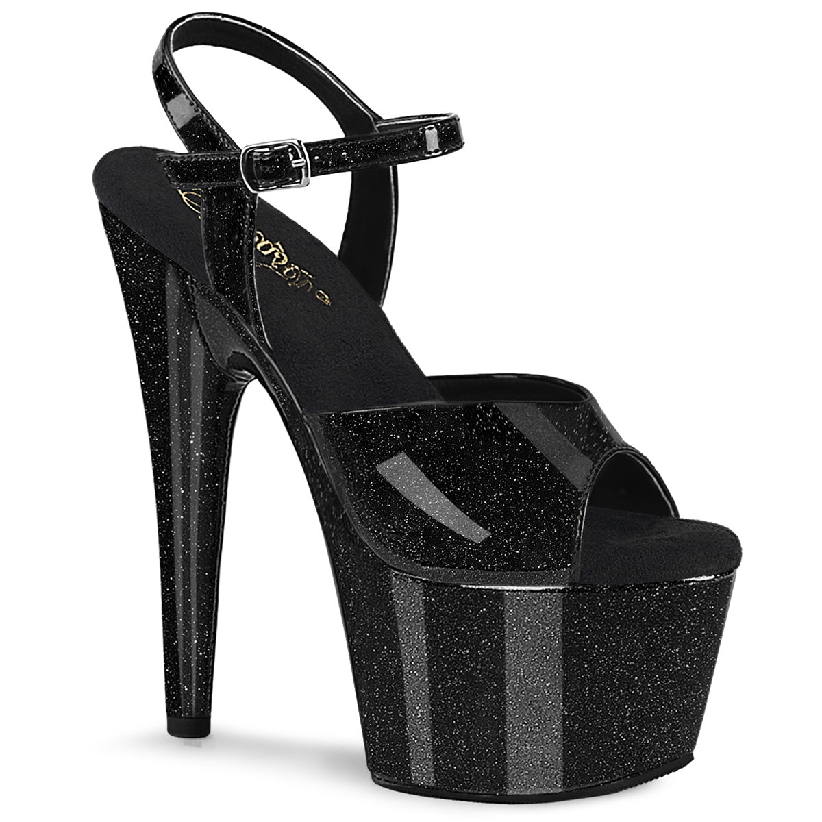 Pleasers Adore-709Gp - Blk Glitter Pat/M