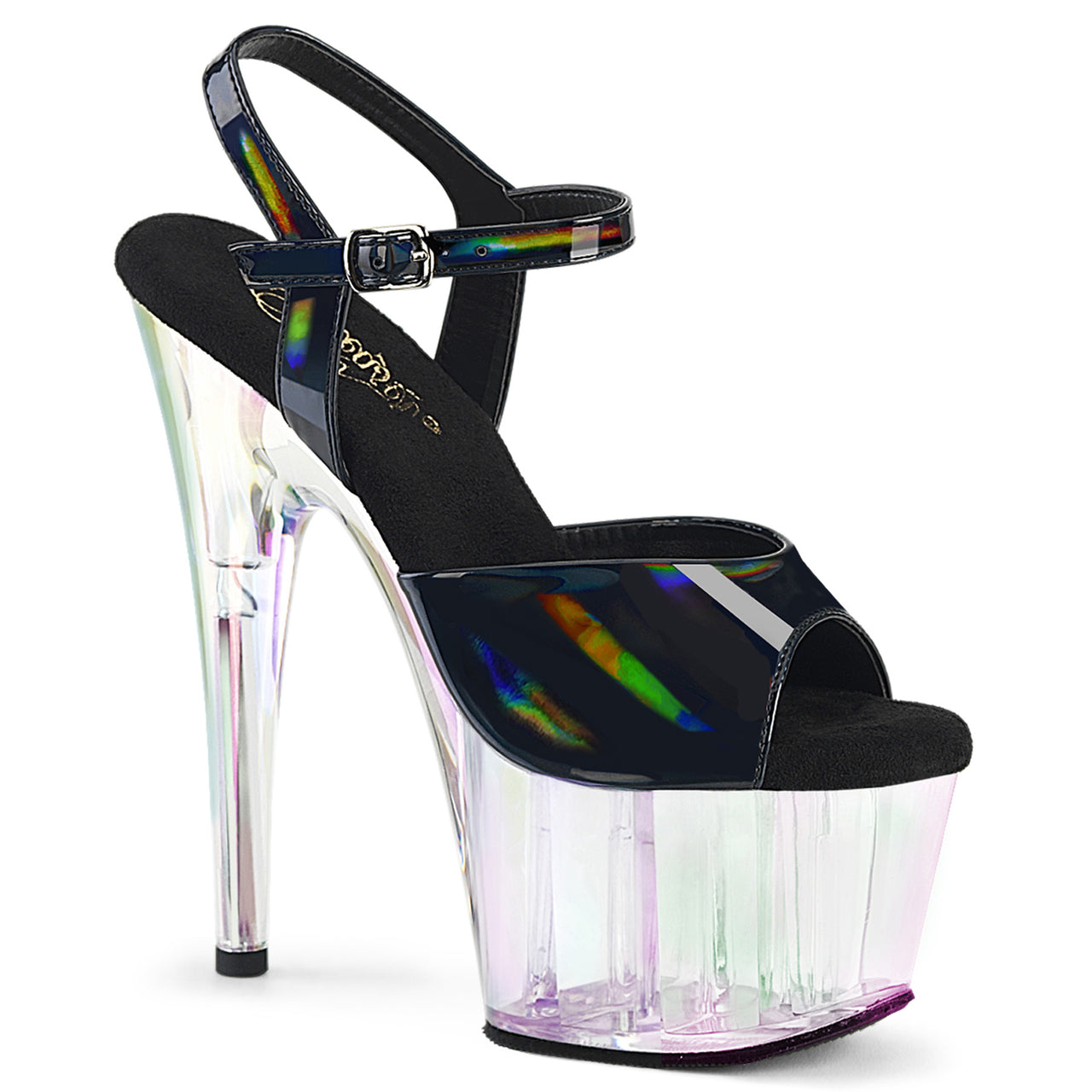 Pleasers Adore-709Ht - Blk Holo/Holo Tinted