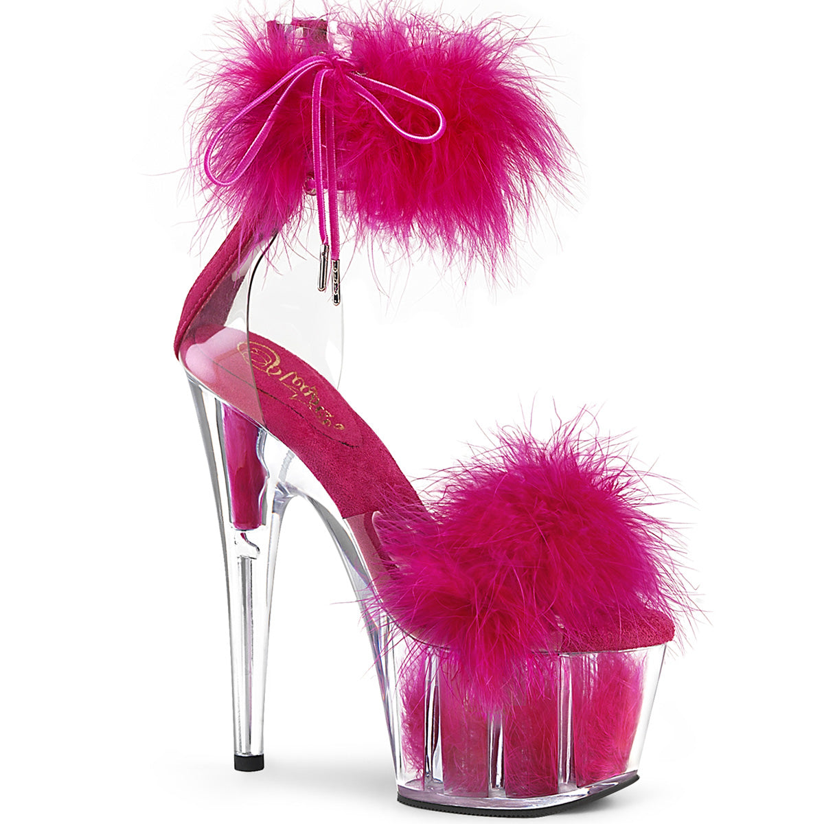 Pleasers Adore-724F - Clr-H. Pink Fur/H. Pink Fur