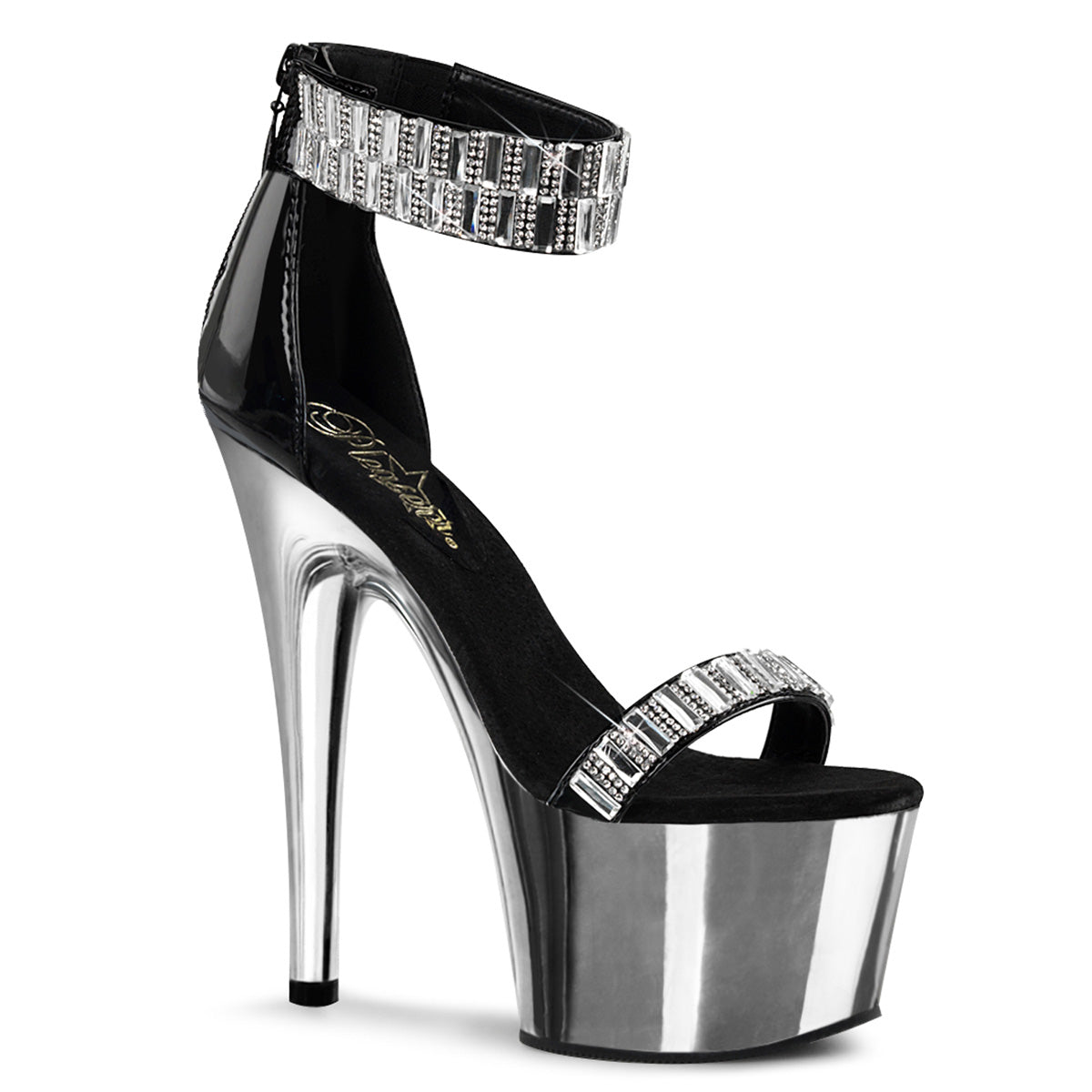 Pleasers Adore-769Rs - Blk/Slv Chrome