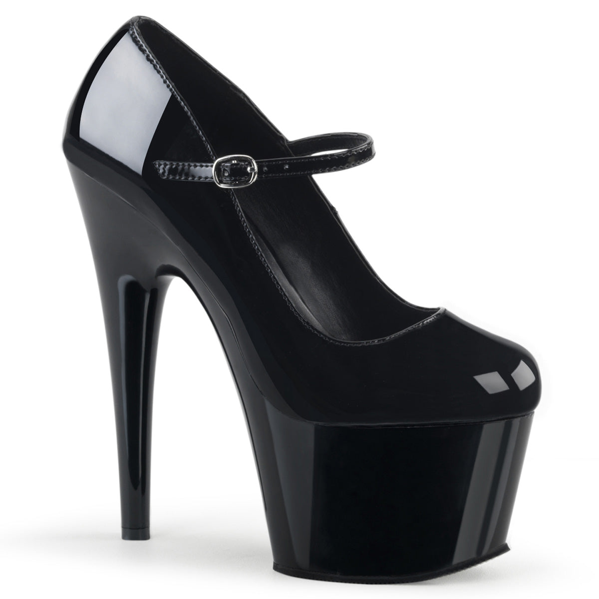 Pleasers Adore-787 - Blk Pat/Blk