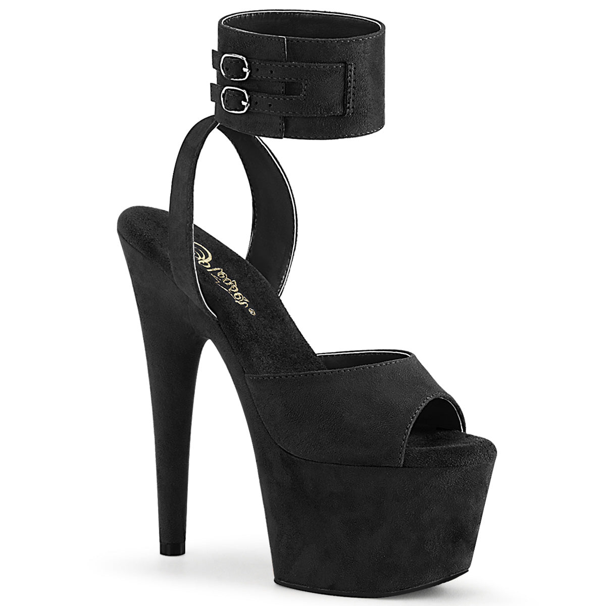 Pleasers Adore-791Fs - Blk Faux Suede/Blk Faux Suede