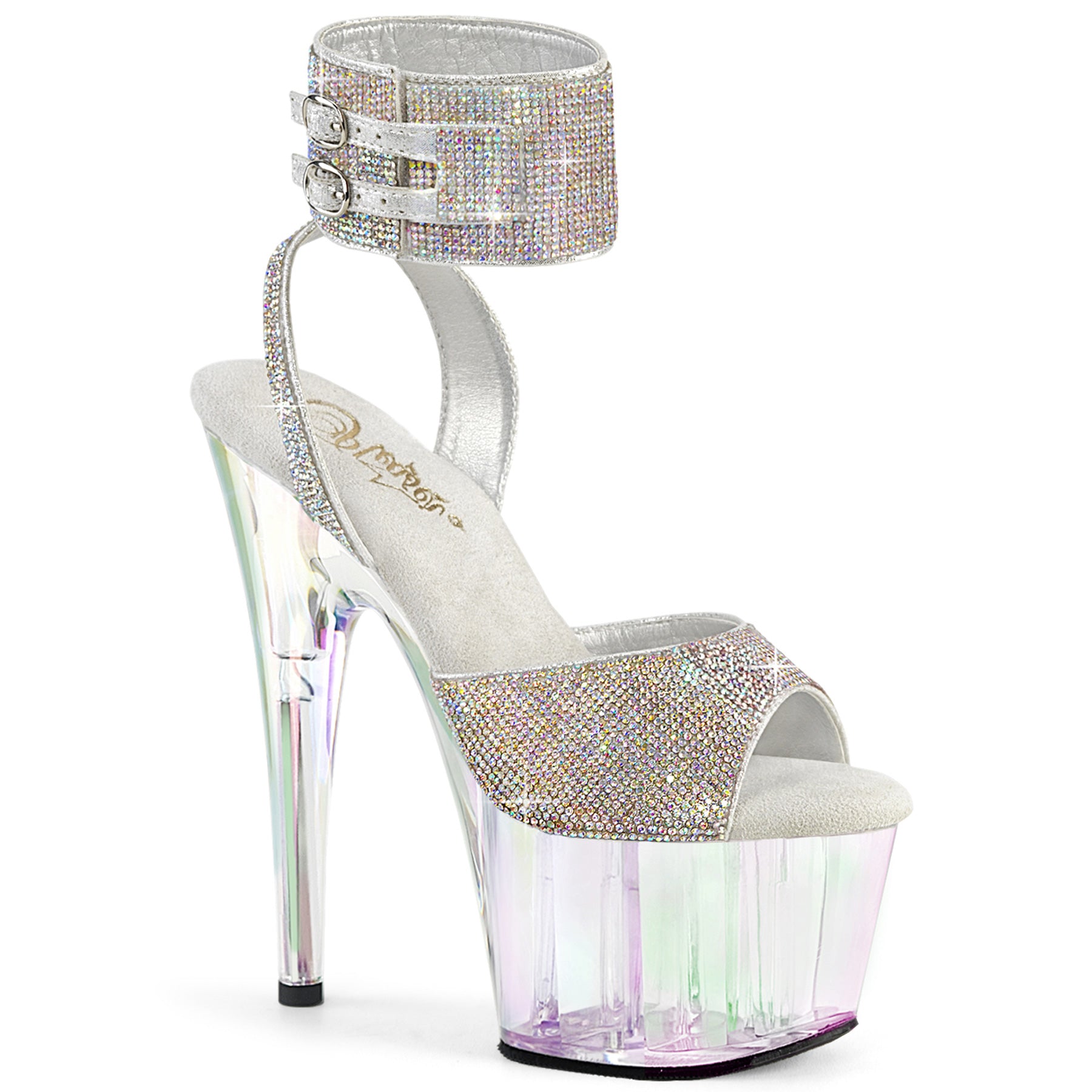 Pleasers Adore-791Htrs - Slv AB RS-TPU/Holo Tinted