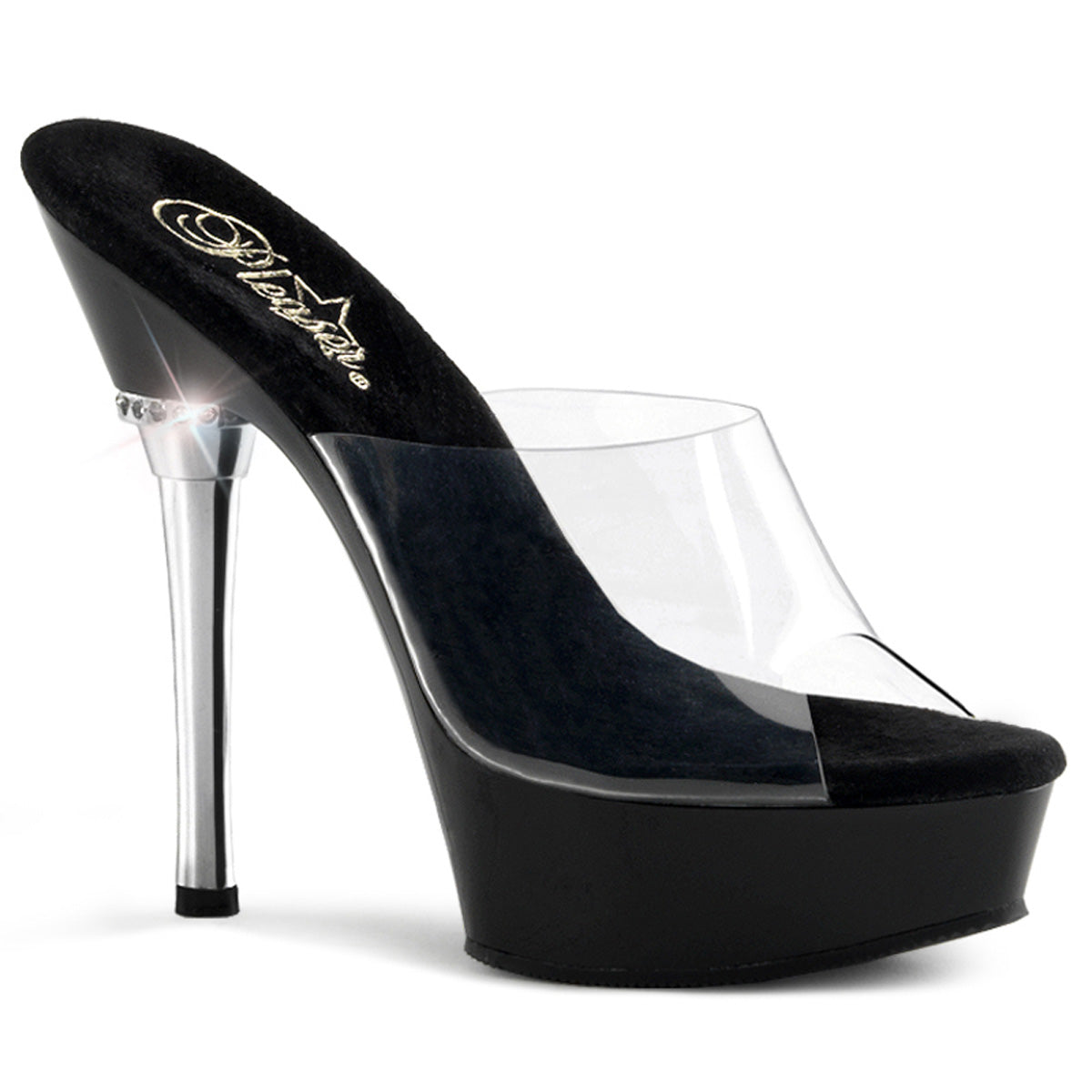 Pleasers Allure-601 - Clr/Blk