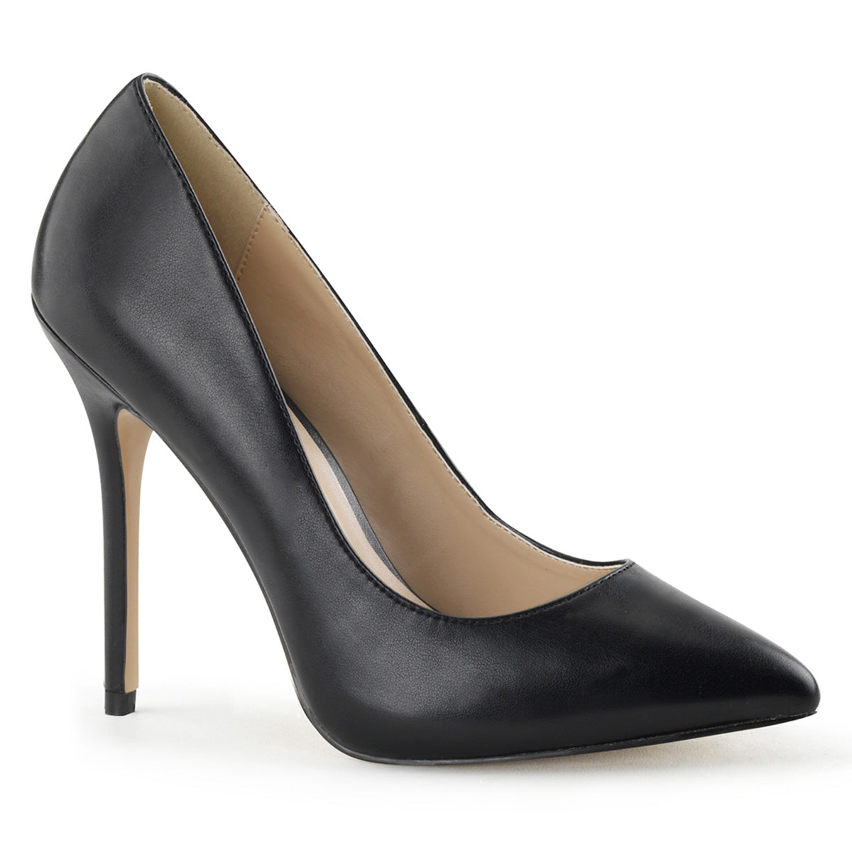 Pleasers Amuse-20 - Blk Faux Leather