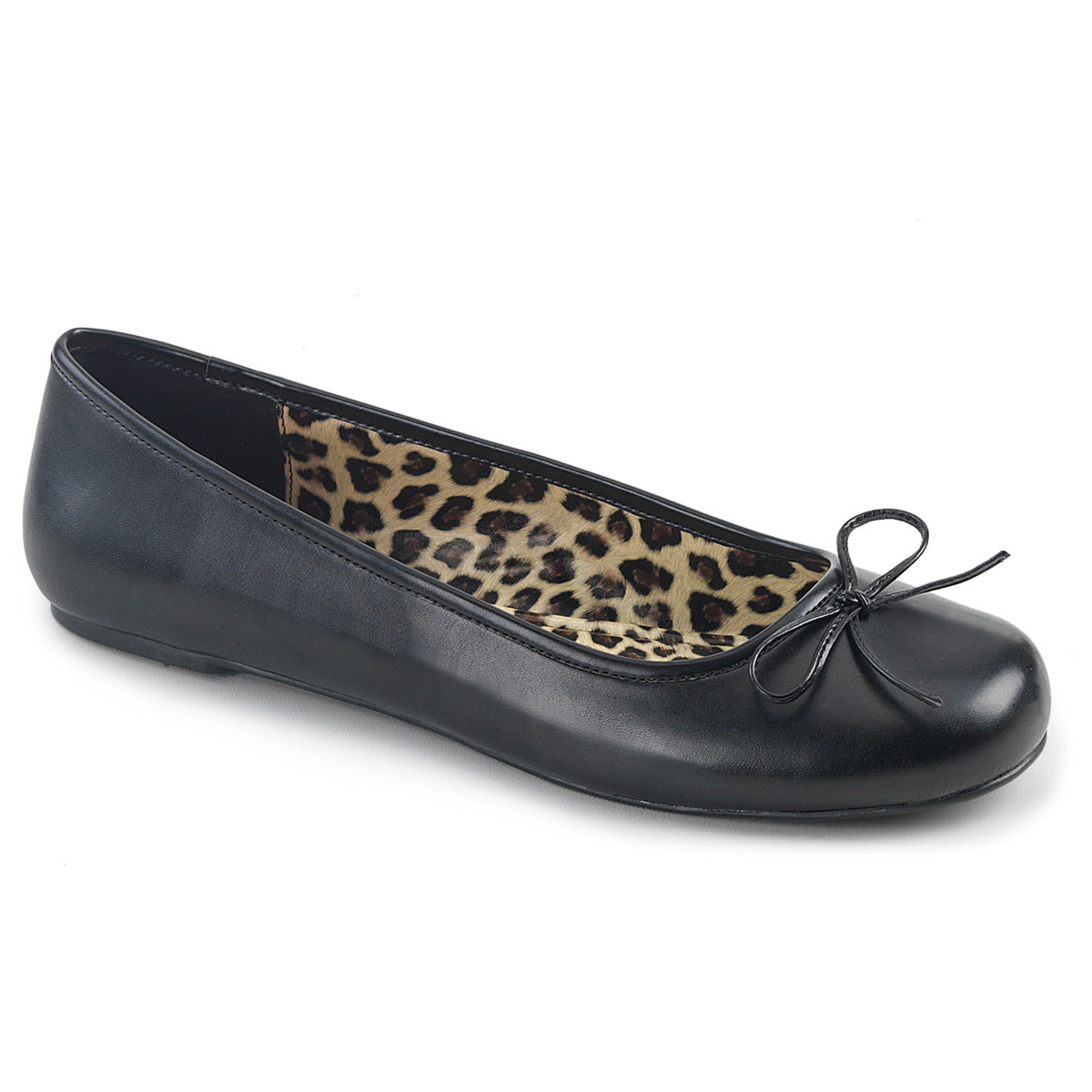 Pleaser Pink Label Anna-01 - Blk Faux Leather