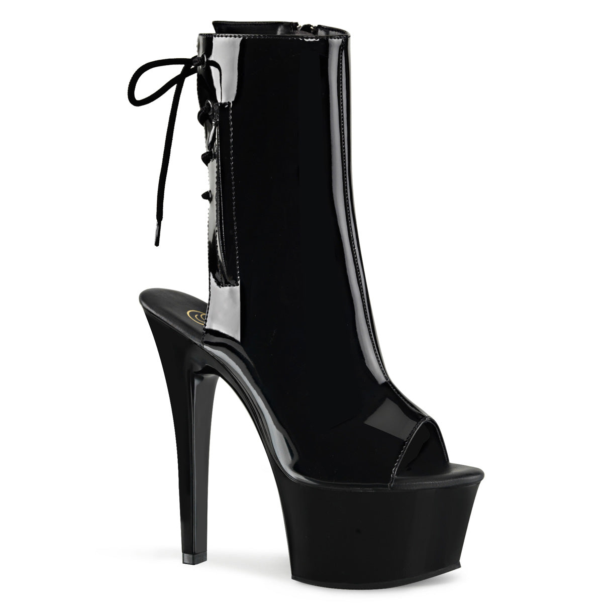 Pleasers Aspire-1018 - Blk Pat/Blk
