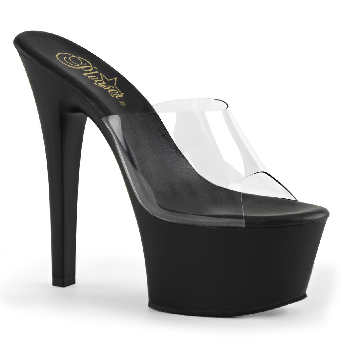 Pleasers Aspire-601 - Clr/Blk Matte