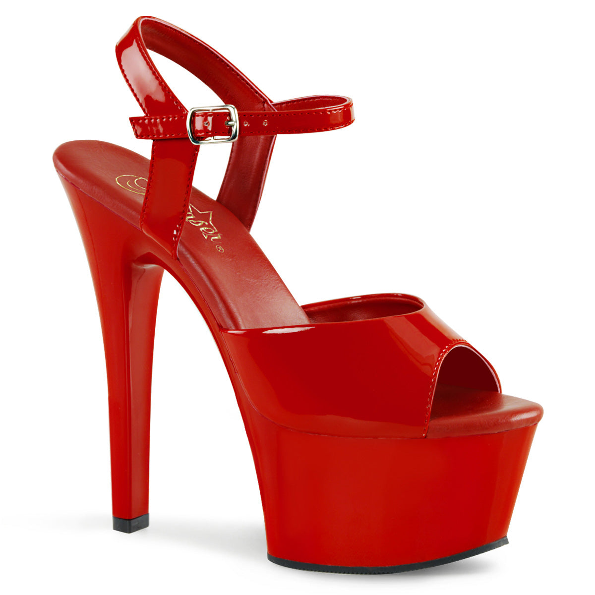 Pleasers Aspire-609 - Red Pat/Red