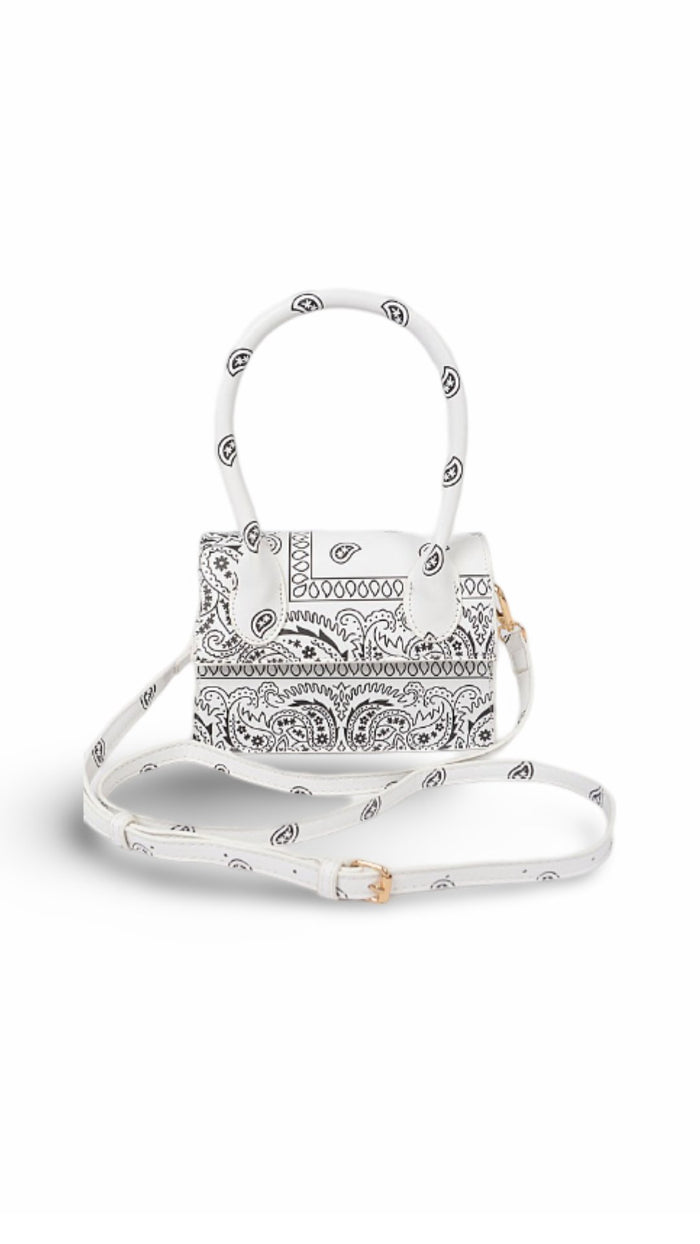 Bandana Print Money Bag White - Model Express VancouverAccessories