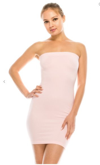 Basic Tube Dress Baby Pink - Model Express VancouverClothing