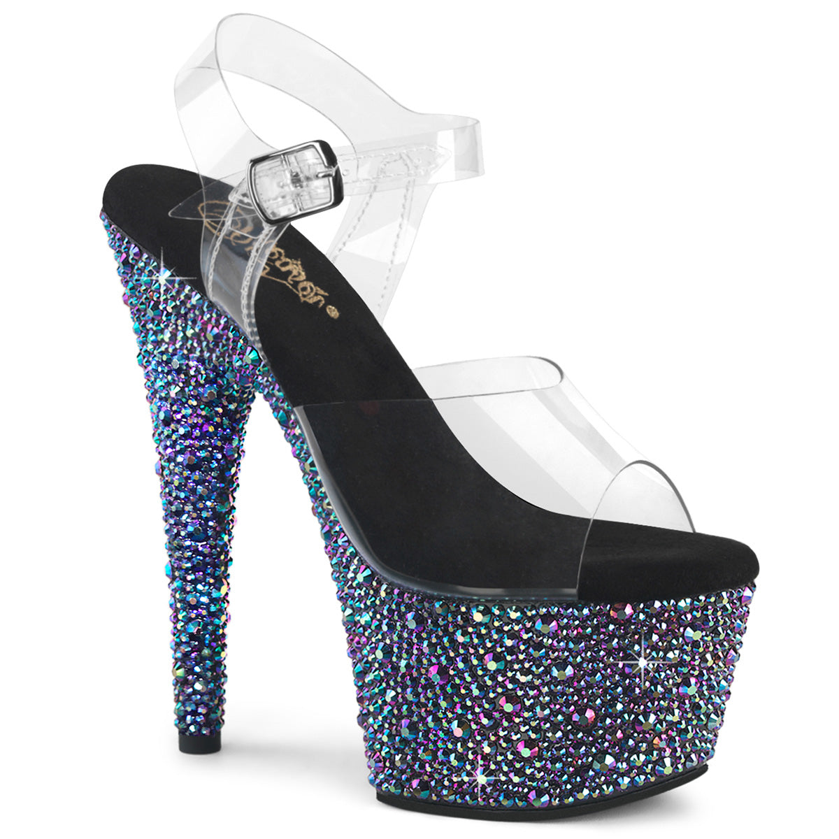 Pleasers Bejeweled-708Ms - Clr/Blk Multi RS