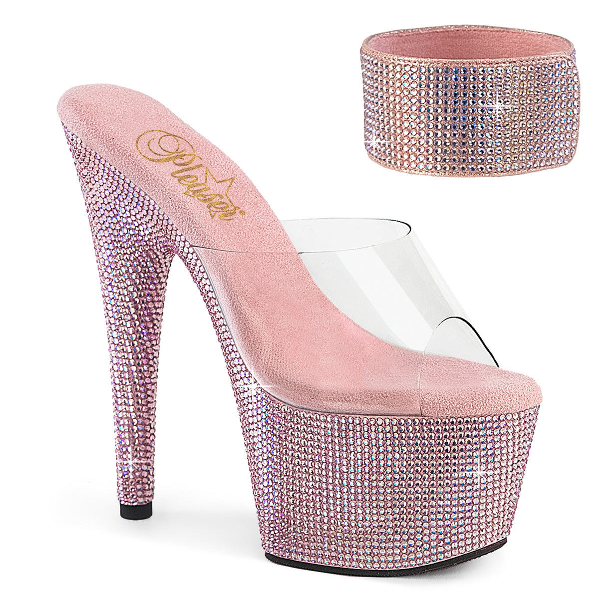 Pleasers Bejeweled-712Rs - Clr/B. Pink Multi RS