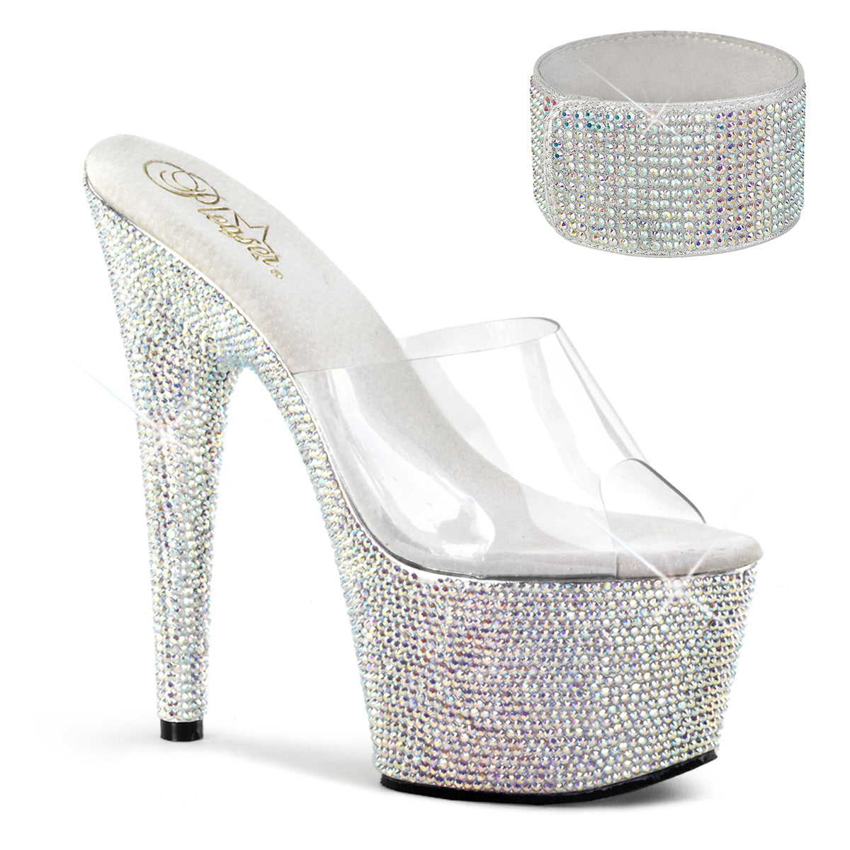 Pleasers Bejeweled-712Rs - Clr/Slv Multi RS