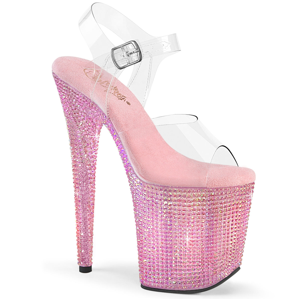 Pleasers Bejeweled-808Rrs - Clr/B. Pink RS