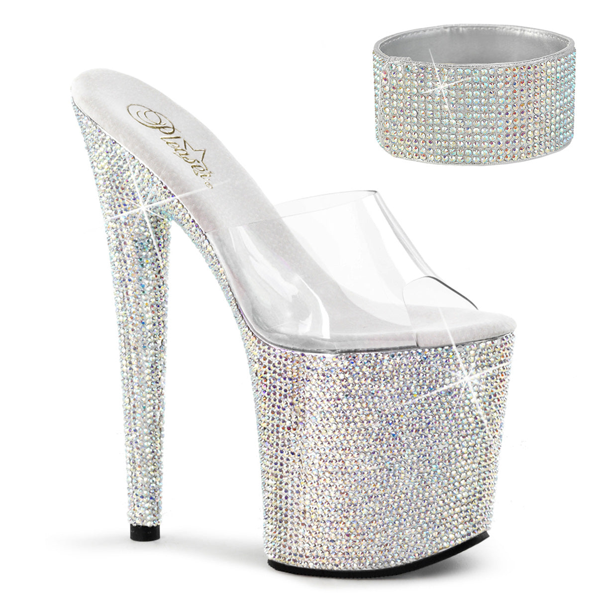 Pleasers Bejeweled-812Rs - Clr/Slv Multi RS