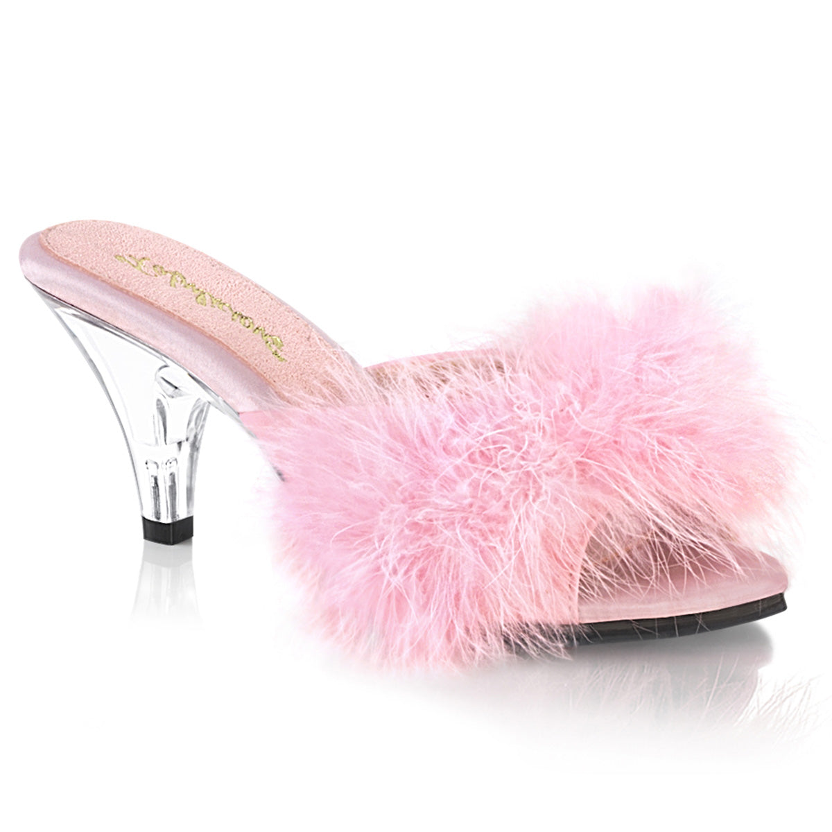 Fabulicious Belle-301F - B. Pink Pu-Fur/Clr
