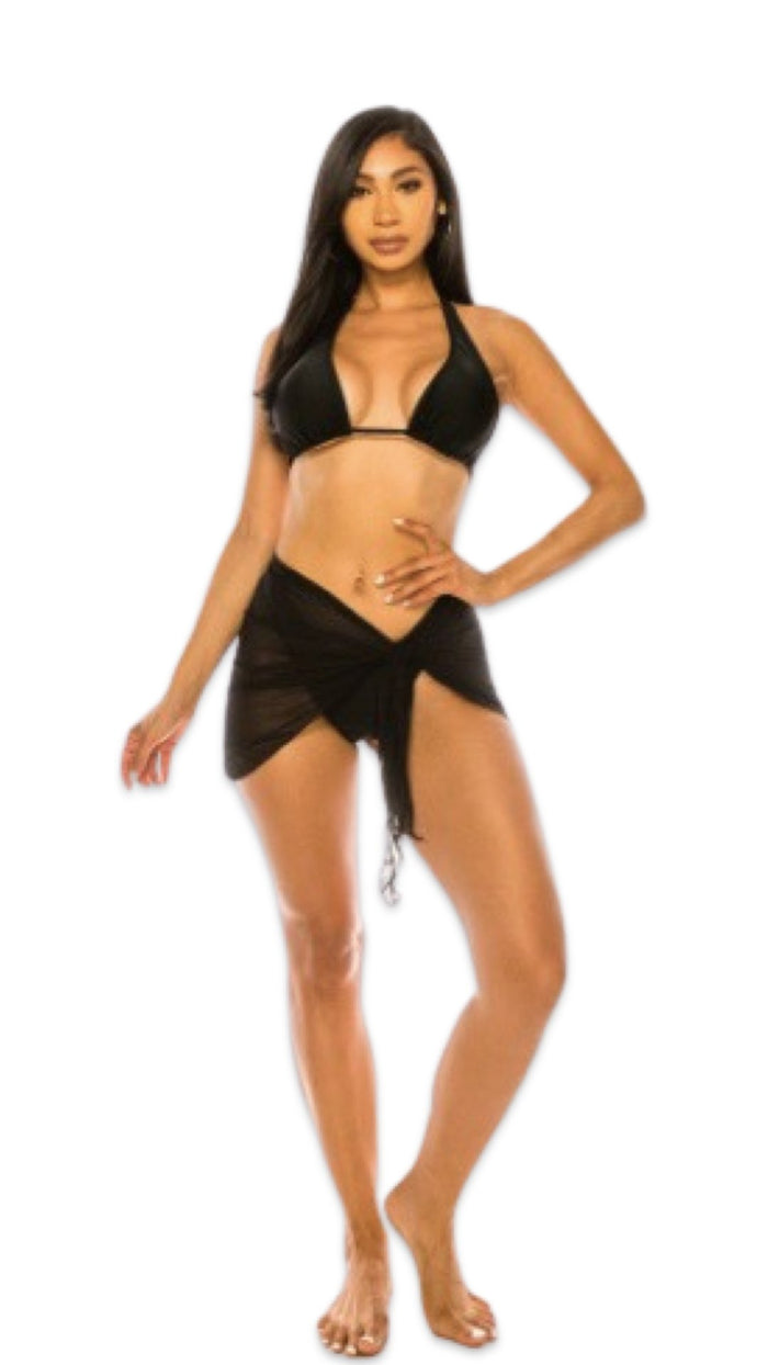 Bikini Set with Skirt Black - Model Express VancouverLingerie