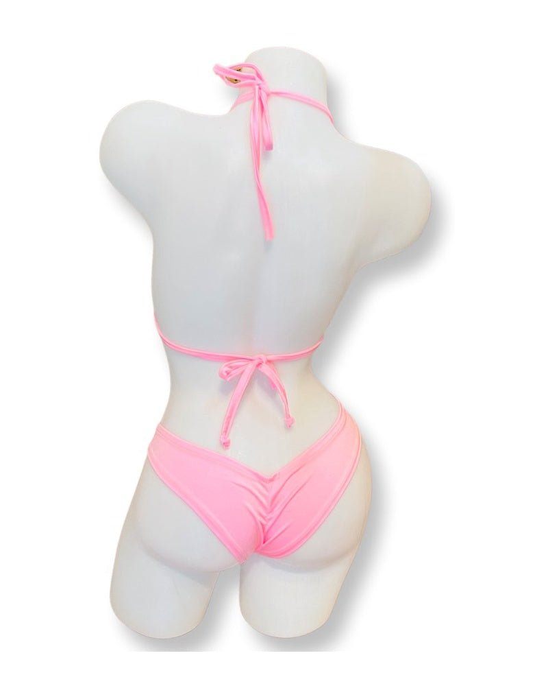 Booty Short Bikini Set - Baby Pink - Model Express Vancouver