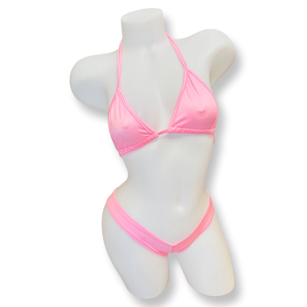 Booty Short Bikini Set - Baby Pink - Model Express VancouverBikini