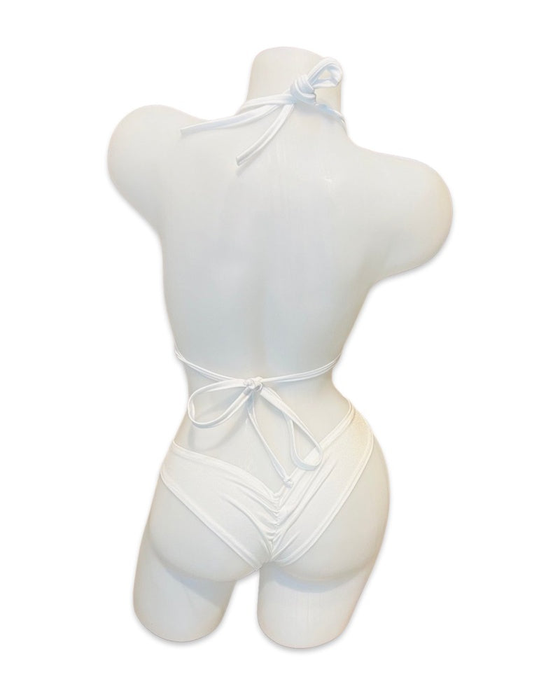 Booty Short Bikini Set - White - Model Express Vancouver