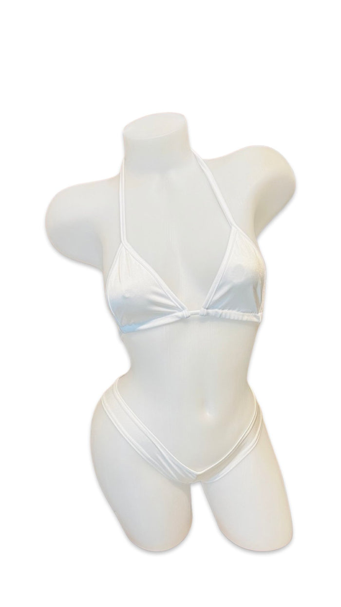 Booty Short Bikini Set - White - Model Express VancouverBikini