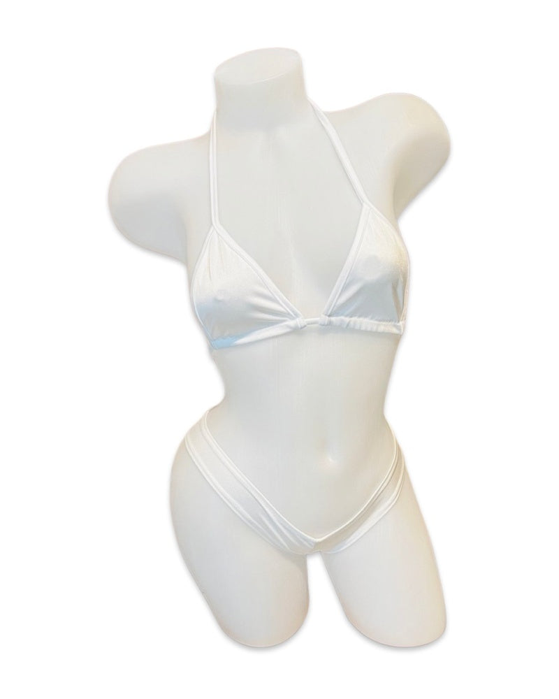 Booty Short Bikini Set - White - Model Express Vancouver