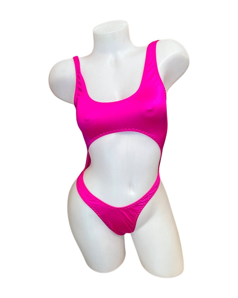 Bralette Top Thong Back Bodysuit Fuchsia - Model Express Vancouver