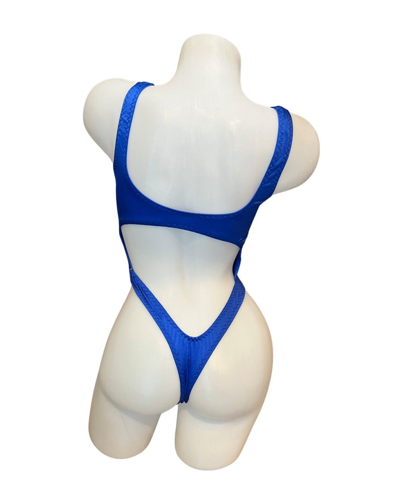 Bralette Top Thong Back Bodysuit Royal - Model Express Vancouver