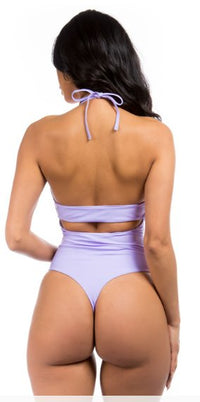 Brazilian Thong Back Bathing Suit - Lilac - Model Express VancouverLingerie