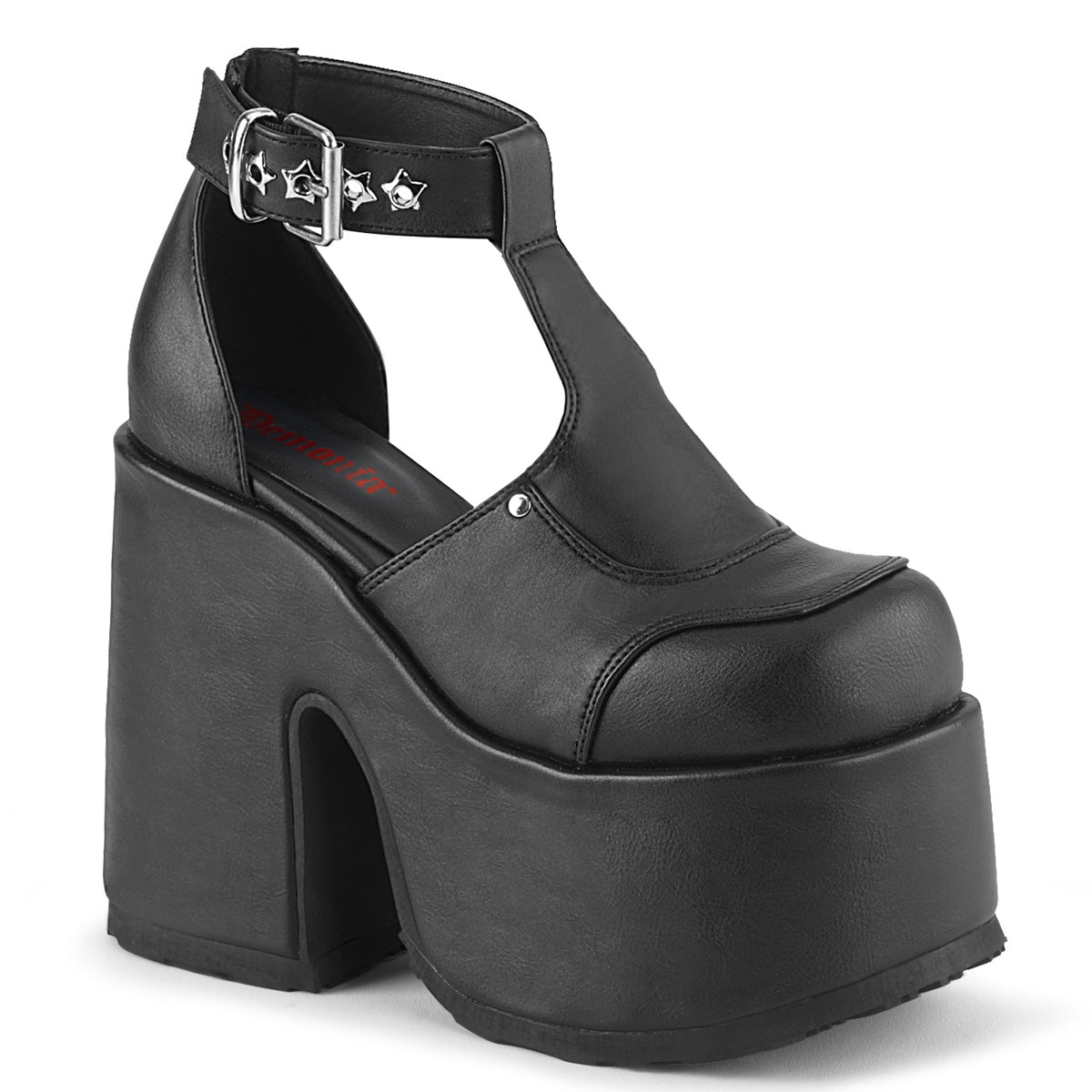Demonia Camel-103 - Blk Vegan Leather