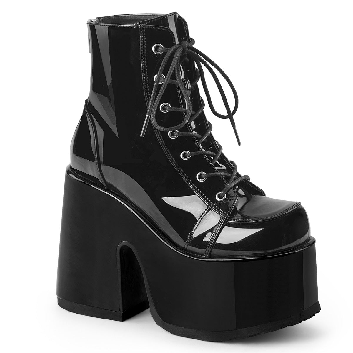Demonia Camel-203 - Blk Pat