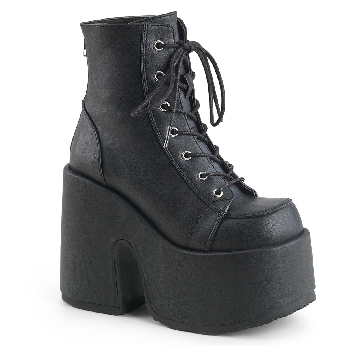 Demonia Camel-203 - Blk Vegan Leather