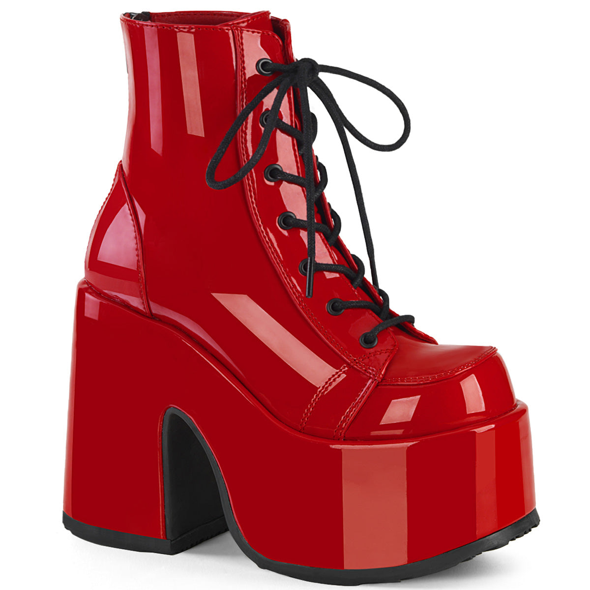 Demonia Camel-203 - Red Patent