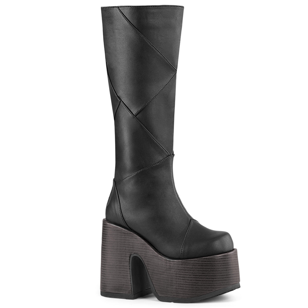 Demonia Camel-280 - Blk Vegan Leather