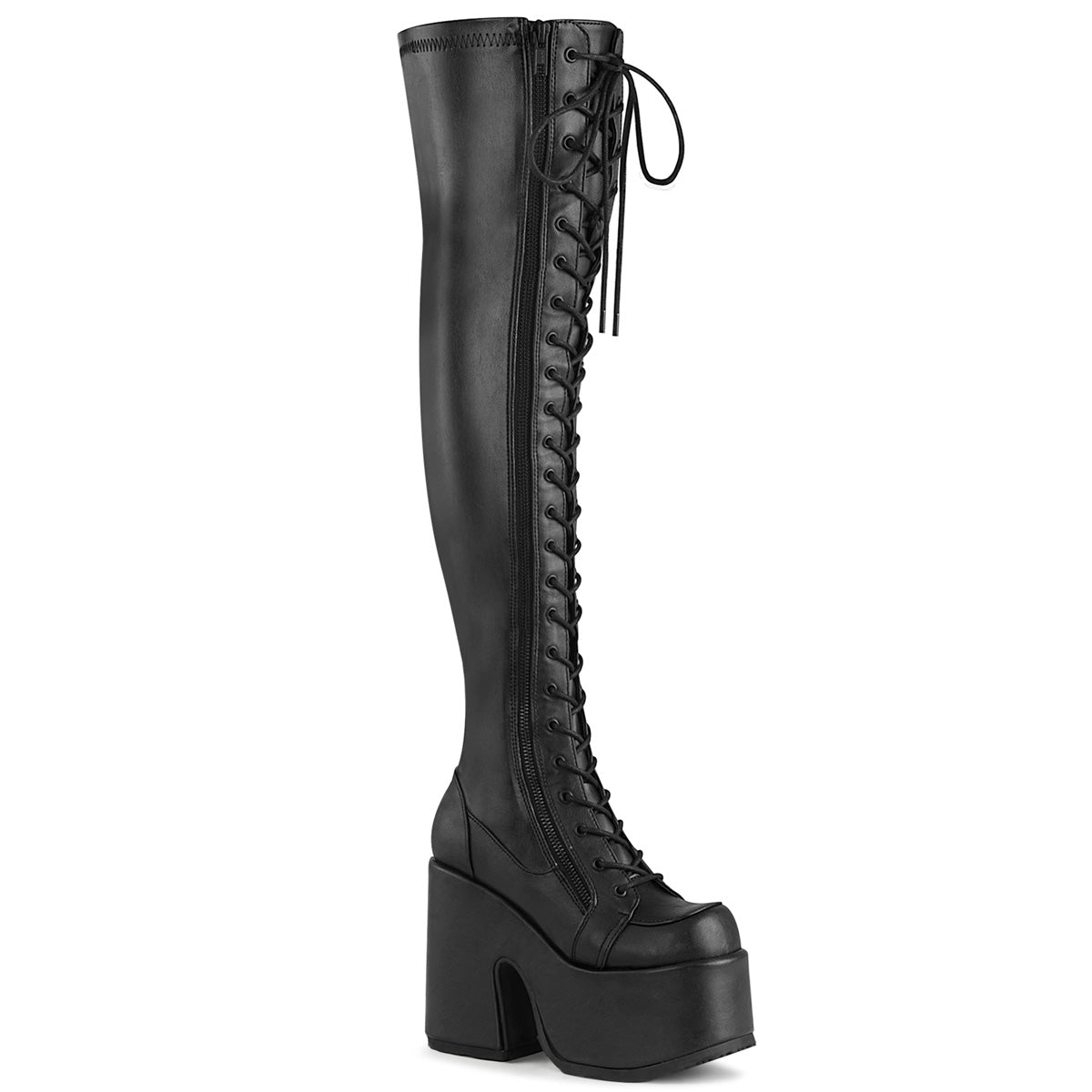 Demonia Camel-300 - Blk Str Vegan Leather