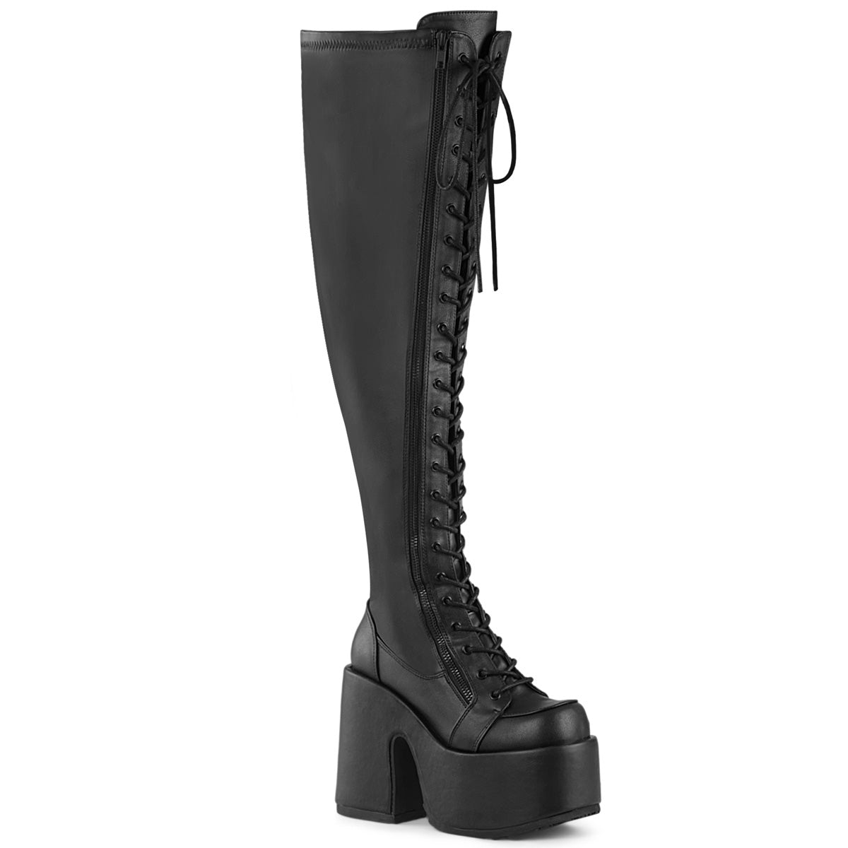 Demonia Camel-300Wc - Blk Str Vegan Leather