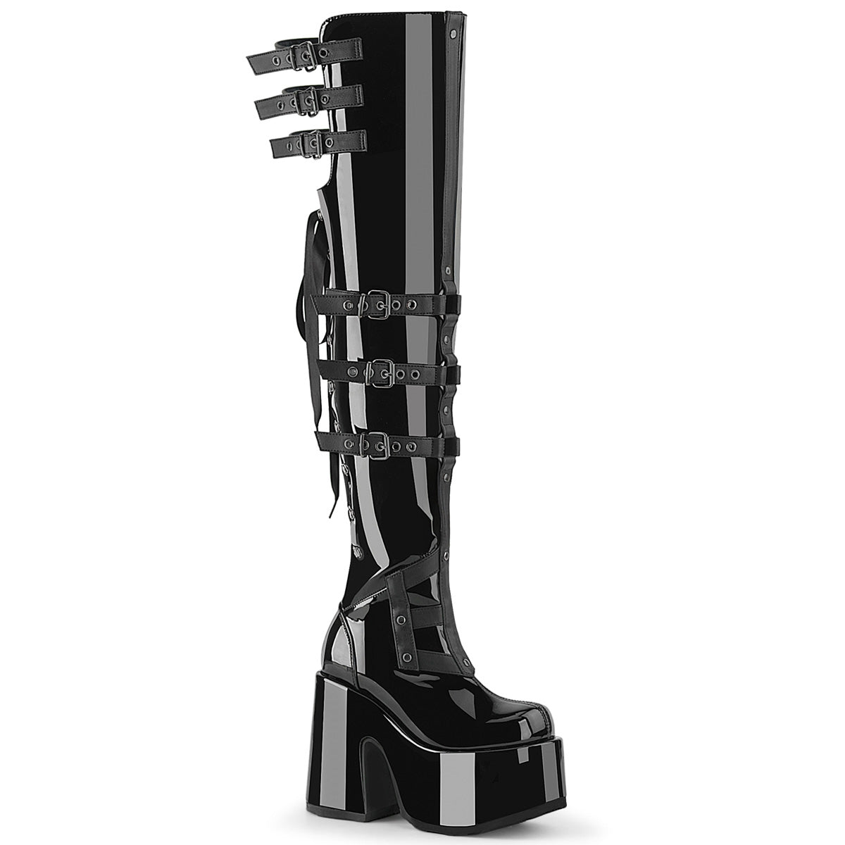 Demonia Camel-308 - Blk Patent