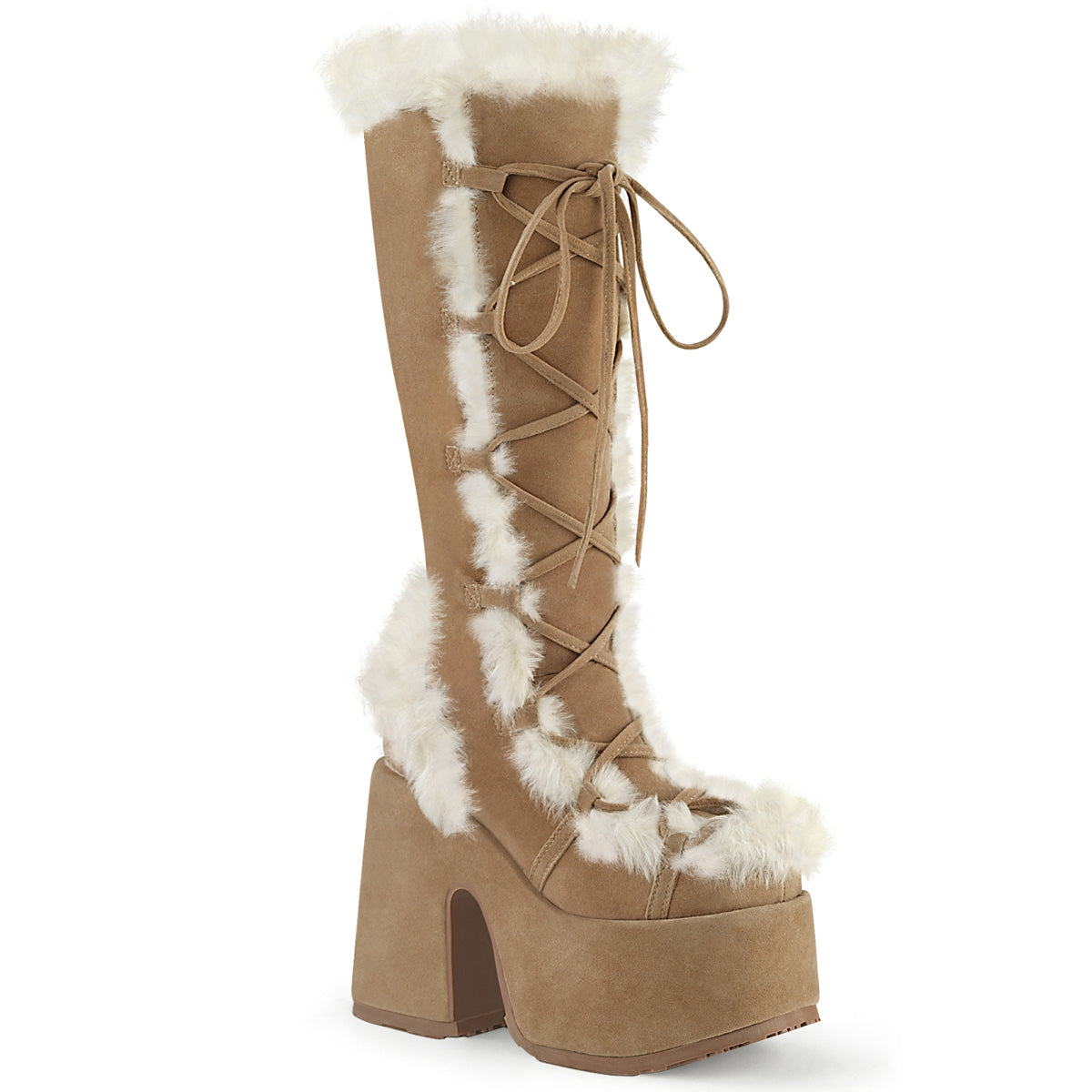 Demonia Camel-311 - Camel Vegan Suede